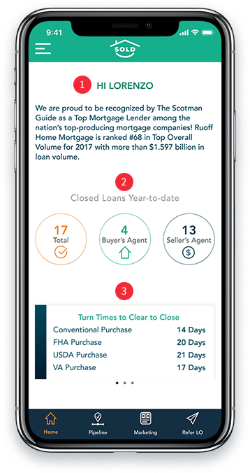 Ruoff Agent Mobile App login screen