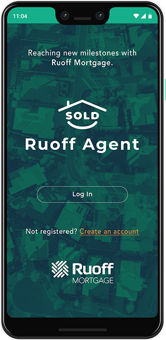 Image of phone showing the Loan Butler Mobile App